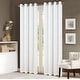 preview thumbnail 21 of 23, Bexley Foil Print Leaves Window Curtain White/Silver