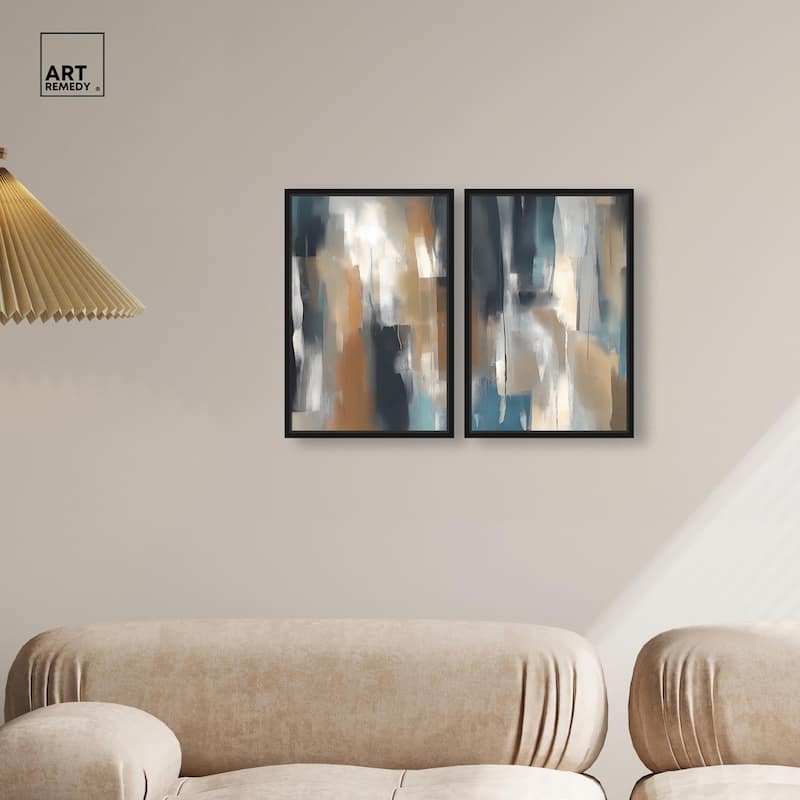 Vertical Rush Canvas Set of 2 by Art Remedy