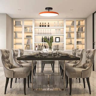 15.7 Inch led ceiling lighting orange flush mount light iron dining light