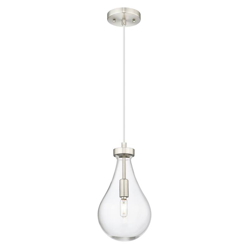 Innovations Lighting Downtown Urban - Owego - 1 Light 7" Cord Hung Pendant - Clear Shade/Satin Nickel