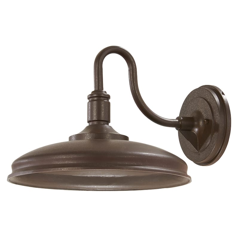 The Great Outdoors Harbison LED Single Light 10-1/4" Tall Outdoor Wall - Bronze / Copper Flecks