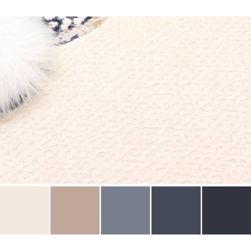 ECARPETGALLERY Machine Made Bloom Blue Area Rug