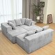 preview thumbnail 18 of 20, GDFStudio - American Design Modular 130" U-Shaped Sectional Sofa, Chaise Lounge with Reversible Layout