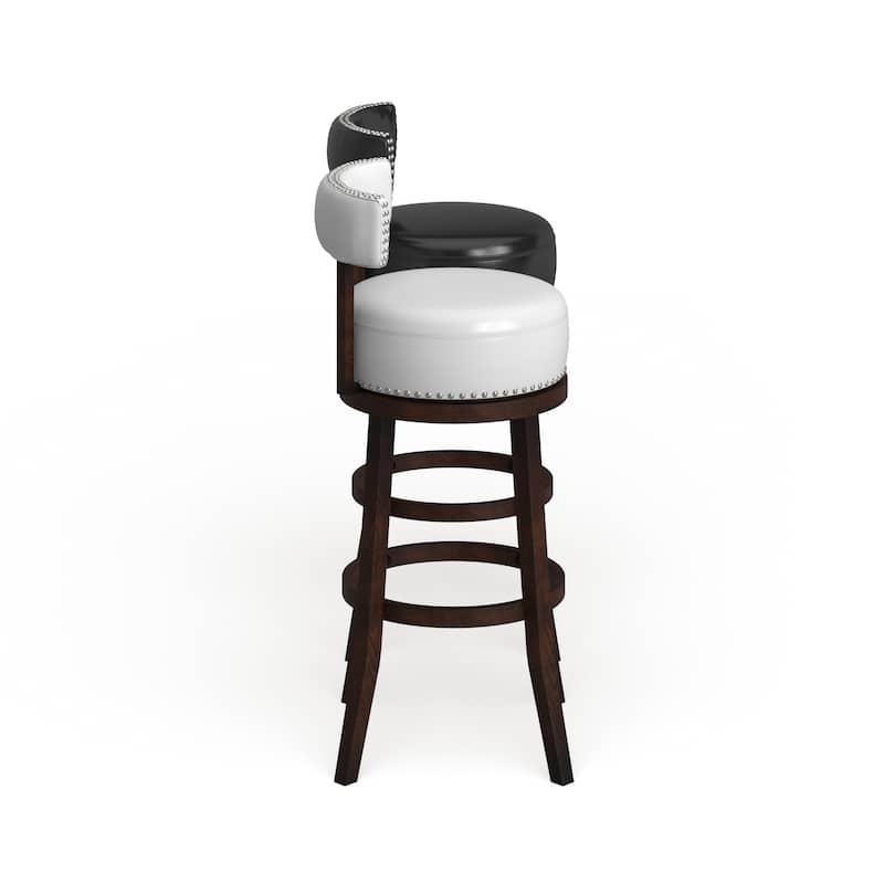 Rogers Transitional Faux Leather Swivel Barstool (Set of 2) by Copper Grove