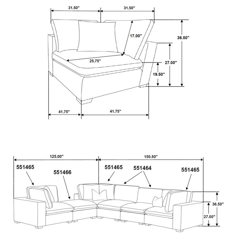 Lakeview Upholstered Modular Sectional Sofa