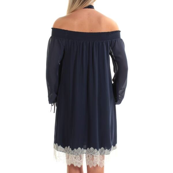 navy shift dress long sleeve