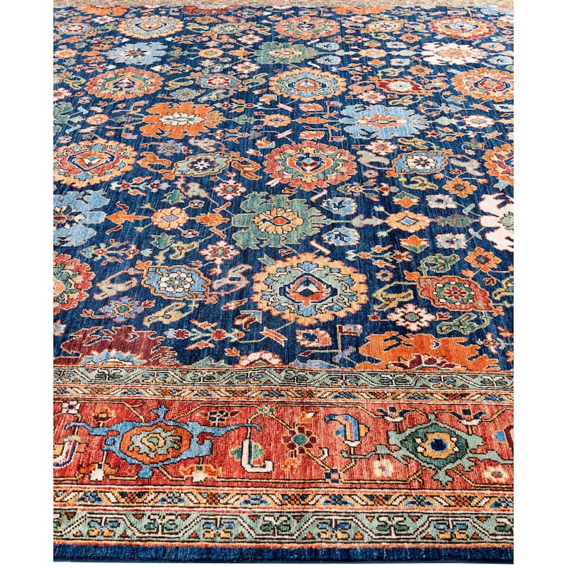Serapi One-of-a-Kind Hand-Knotted Area Rug - Blue - 9' 2" x 11' 9"