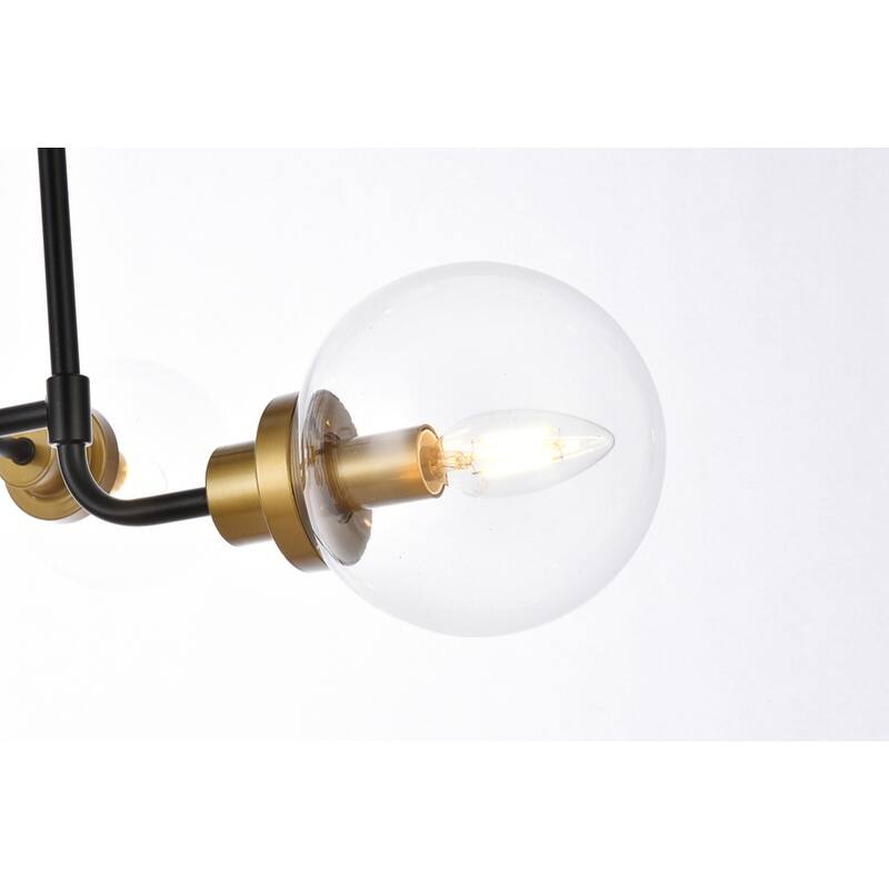 Hope 8 Light Pendant in with clear shade - 36 Inch
