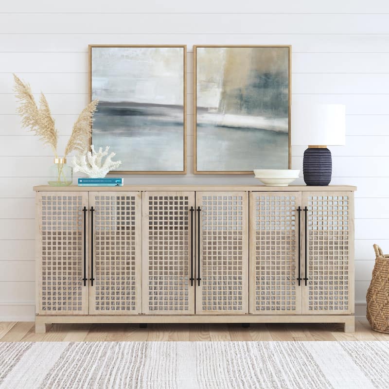 Classic Home Landon 6-Door Sideboard Buffet - 96Wx18Dx43H