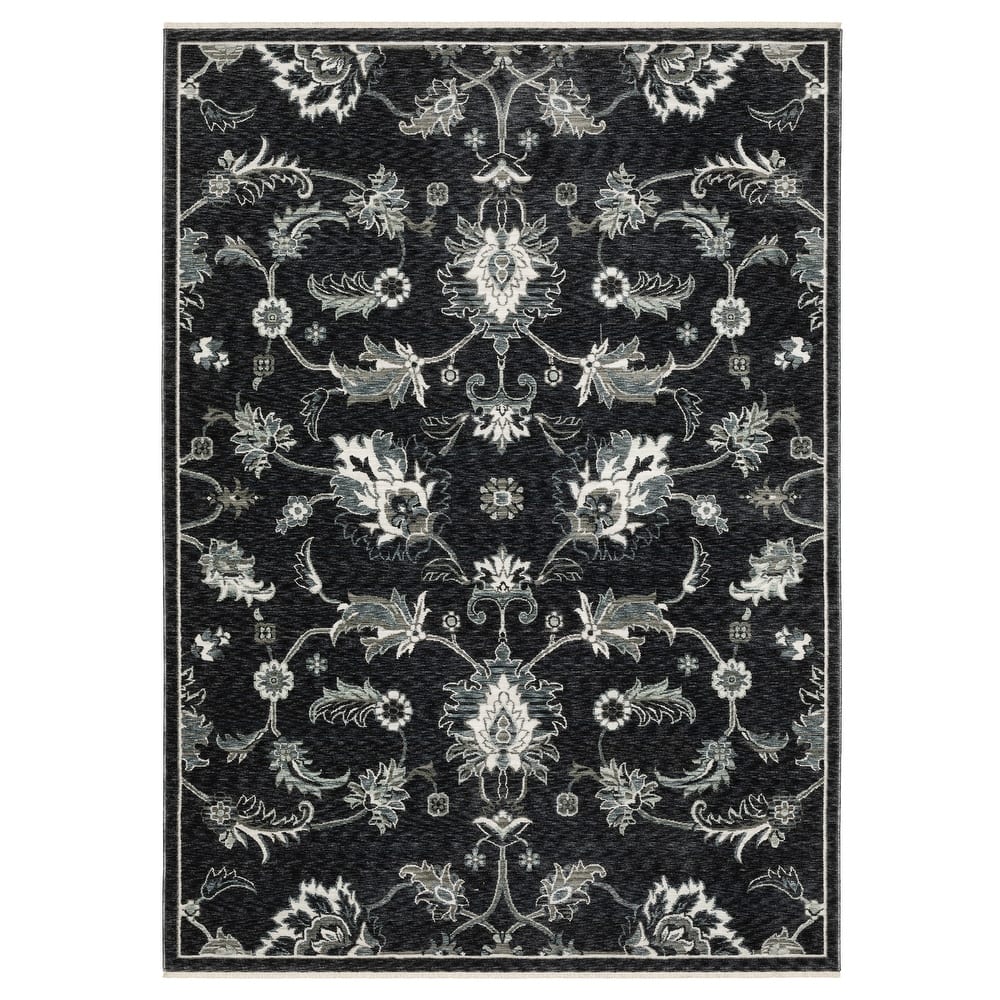 Style Haven Estella Oriental Blue/ Ivory Area Rug