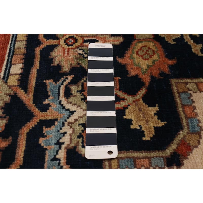ECARPETGALLERY Hand-knotted Jules Sultane Dark Navy Wool Rug - 7'10 x 9'10