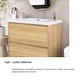 preview thumbnail 85 of 85, Floating Bathroom Vanity with Integrated Resin Top