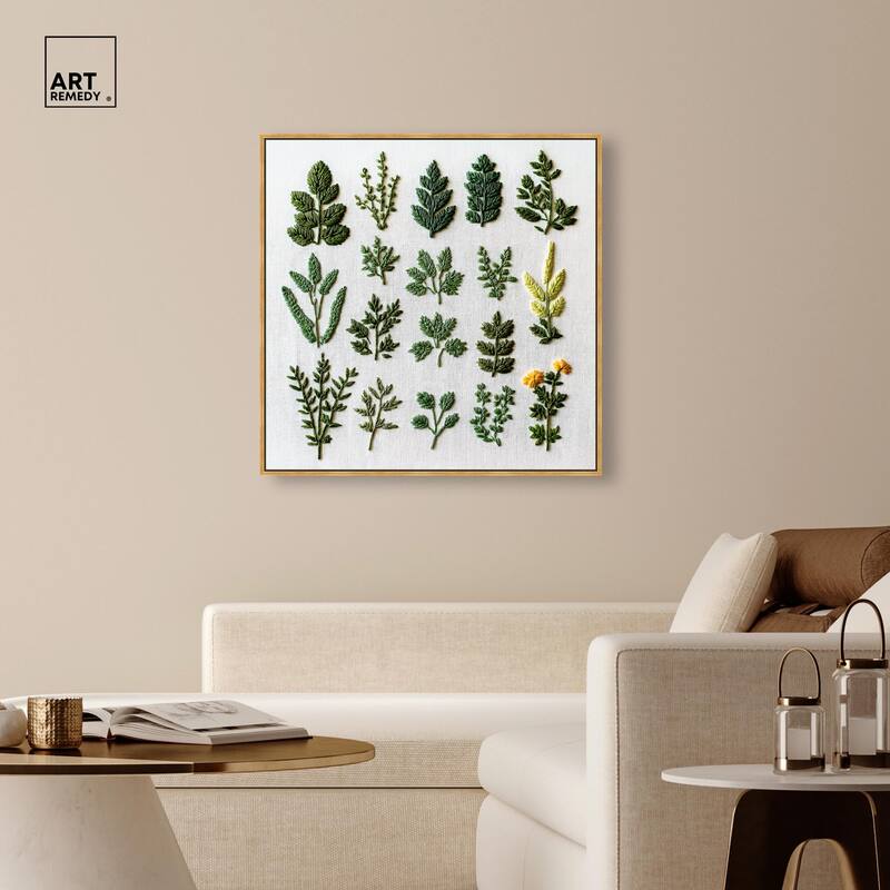Stitched Sprout II Canvas by Art Remedy