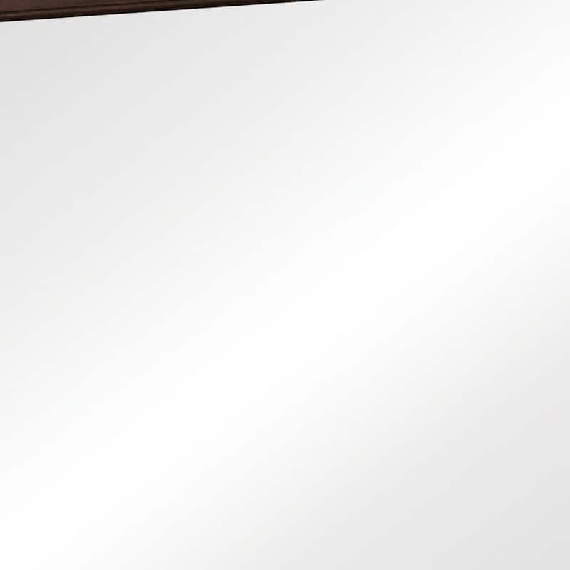 Molded Wooden Frame Mirror with Mounting Hardware, Dark Brown