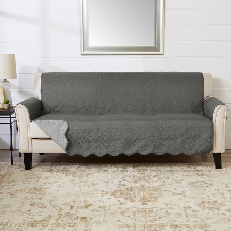 Reversible Sofa Cover Quilted Pet Furniture Protector Slipcover