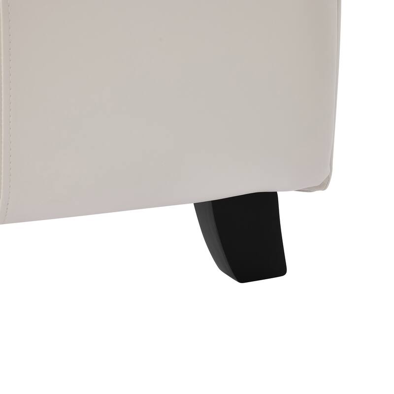 Christopher Knight Home - Modern Upholstered Platform Bed with Wood & Metal Frame - with 44.5" Tall Button-Tufted Headboard