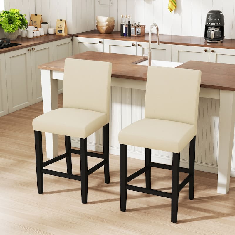 24 Inches Counter Height Bar Stools with Back Set of 2