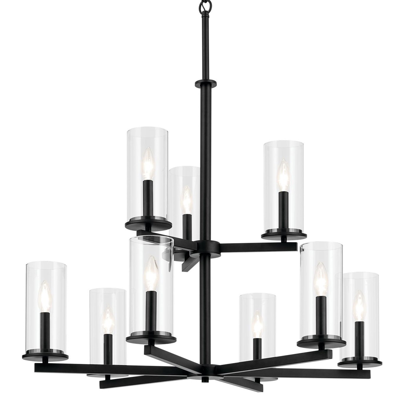 Kichler 44014 Crosby 9 Light 33" Wide Taper Candle Chandelier