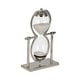 preview thumbnail 7 of 33, Sagebrook Home 11"H Silver Metal Sandtimer - 7" x 3" x 11"