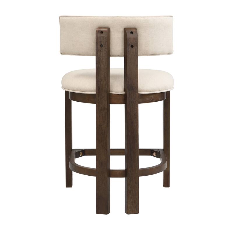 Christopher Knight Home - Dovey Contemporary Upholstered 26-Inch Counter Stool Set of 2 with Rubberwood Frame