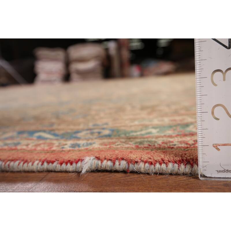 Traditional Mashad Vintage Persian Rug Hand-Knotted Wool Carpet - 9'8" x 12'5"