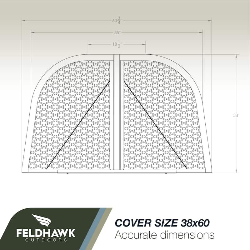 38" x 60" Window Well Cover Powder Coat Black Mesh Steel Well Cover D - Shaped Egress Covering Semi-universal fit.