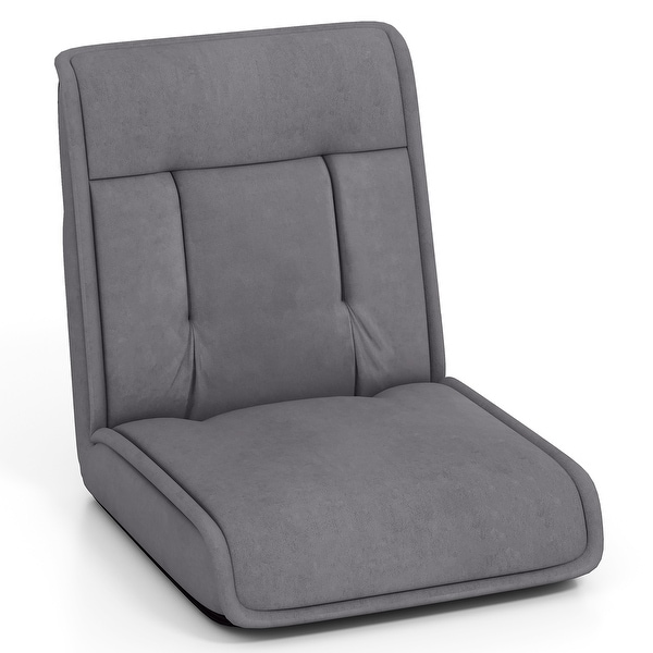 Gymax Folding Floor Chair Convertible Lazy Sofa Chair w