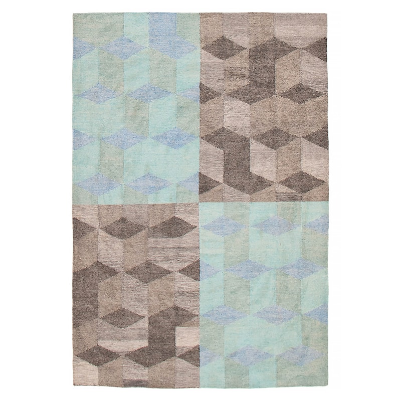 Ankara FW Grey Kilim 5'3" x 7'11" - 5'3 x 7'11 - Grey - 5'3 x 7'11