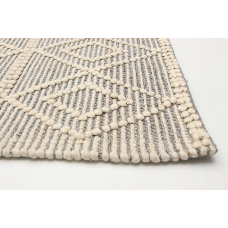 ECARPETGALLERY Braid weave Sienna Cream Wool Rug - 6'2 x 8'11