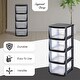 preview thumbnail 5 of 5, Juggernaut Storage Clear Plastic 4 Drawer Home Storage Tower with Black Frame - 9