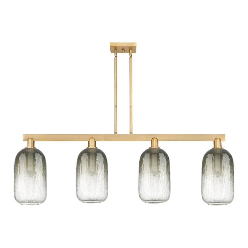 Innovations Lighting 716-4I-16-48 Brookhaven Cloche Linear Brookhaven - Brushed Brass / Slate