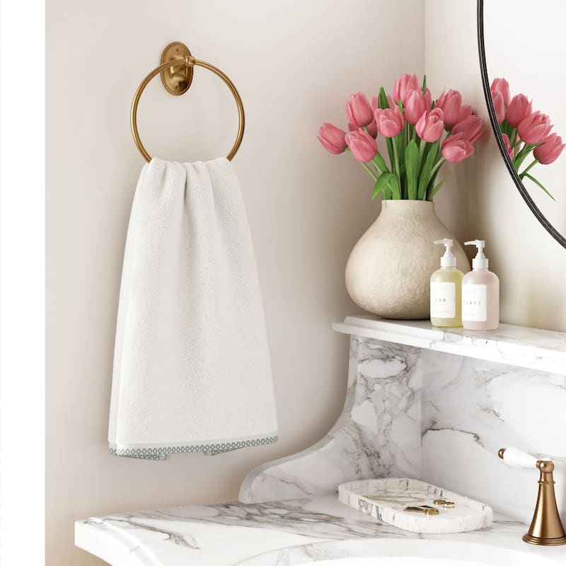 Linery & Co. Quick-Dry Cotton and Decorative Border Towel Set