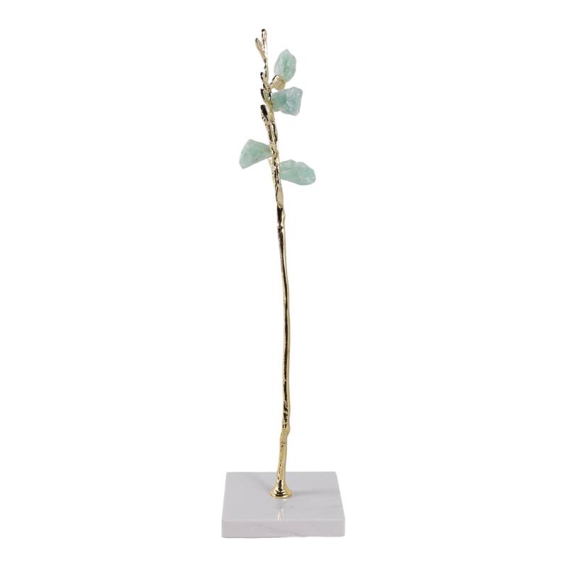 Metal Tree Sculpture on Marble Base Charming Living Room, Office, Home Decor