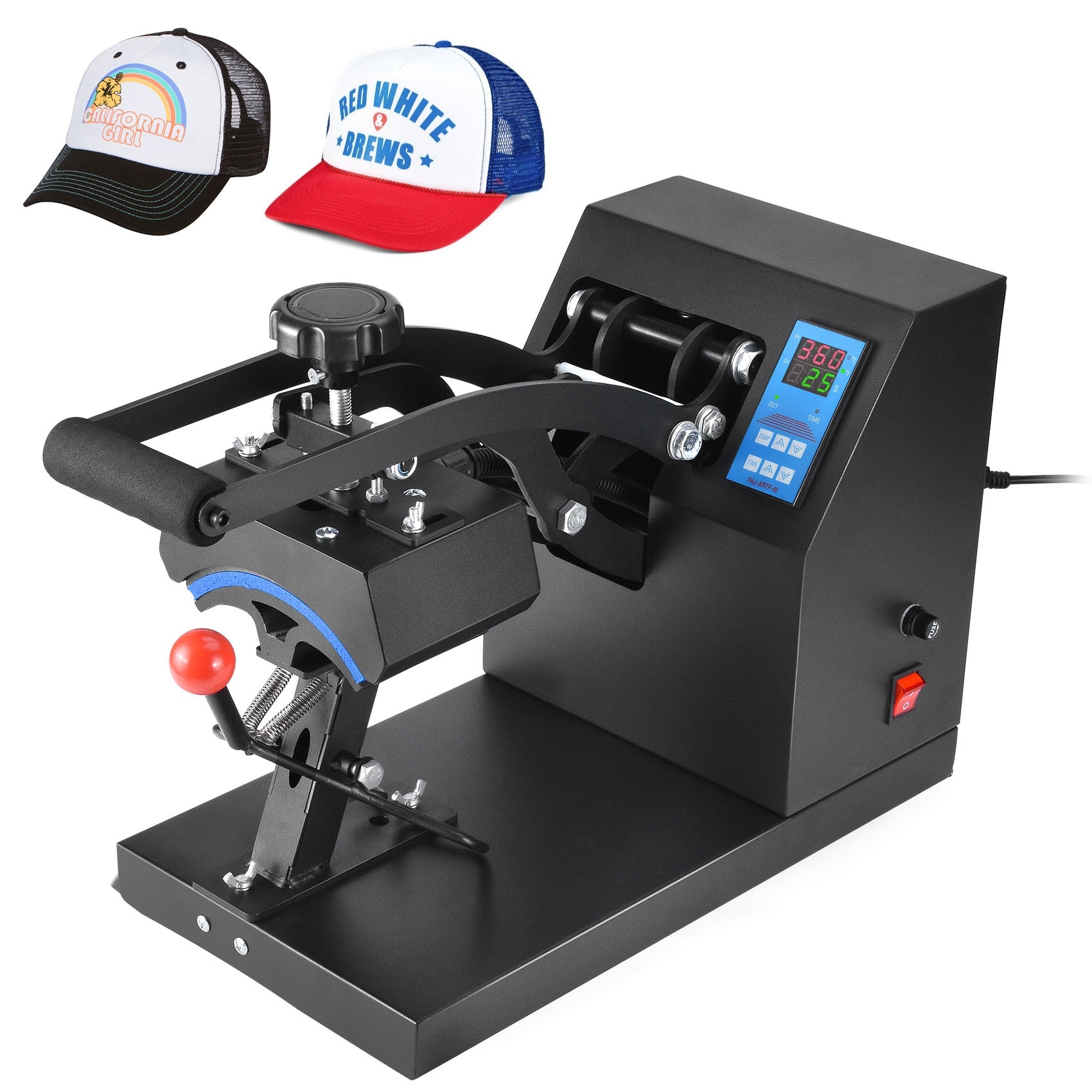 Black Hat Press Digital Baseball Cap Heat Press Machine 6x3.5 inch Clamshell Design