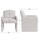 preview thumbnail 4 of 7, Modern 2Pcs Couture 23.5" W Upholstered Square Armchairs