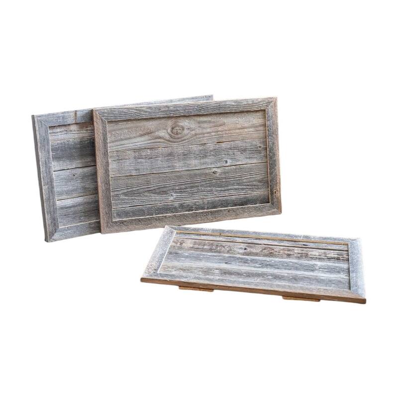 HomeRoots 18" Gray Distressed Wood Christmas Tree Collar - 17.7' X '11.6' X '3.1
