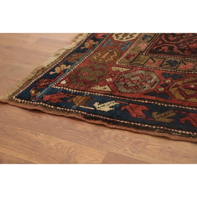 Hand Knotted Oriental 100% Wool Carpet Traditional Geometric Brown Afshar Area Rug - 11' 5'' X 5' 6''