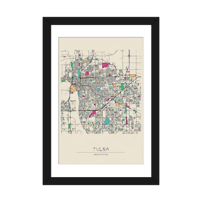 iCanvas "Tulsa, Oklahoma Map" by Ayse Deniz Akerman