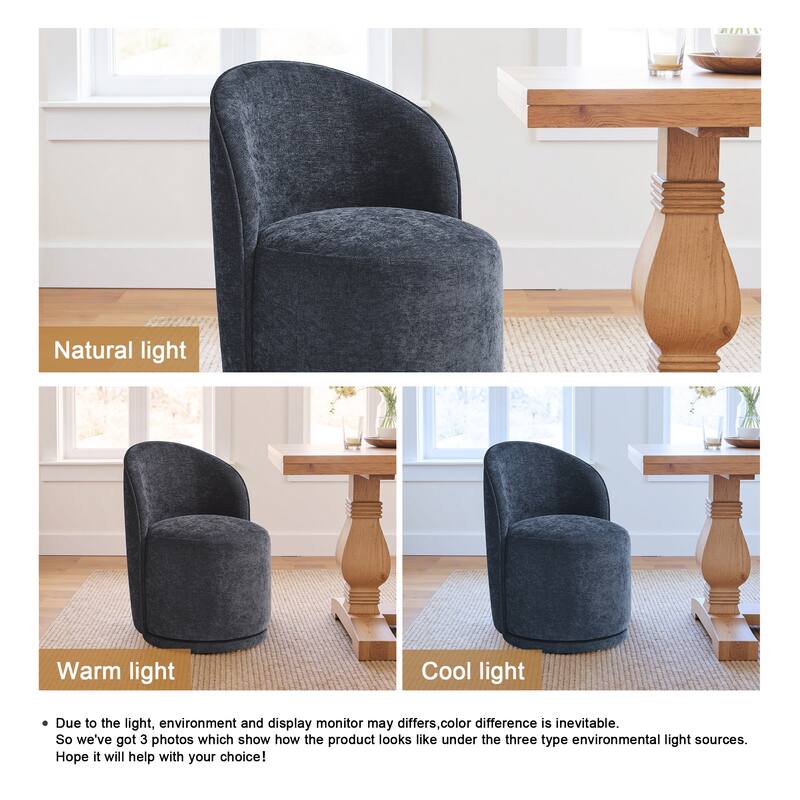 23" W Upholstered Swivel Side Chair for Dining Room, Balcony, Parlour
