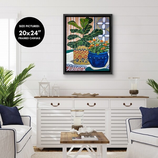 Americanflat - Fiddle Leaf Fig And Flowers by Mandy Buchanan