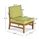 preview thumbnail 69 of 86, Christopher Knight Home - Outdoor Patio Conversation Set, Acacia Wood Frame, Cushions & Slatted Coffee Table