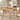 Solid Wood Dining Table, Square Kitchen Table with 3D Textured Top for Living/Dining Room