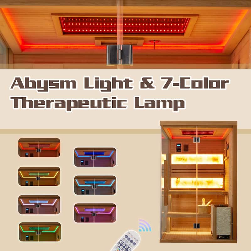 Infrared Sauna up to 4 Person with 15 Minutes Warm-up Heater Tube & Carbon Plate
