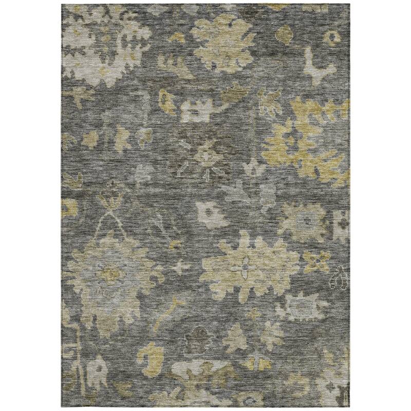 HomeRoots Floral Traditional Rectangle Outdoor Rug