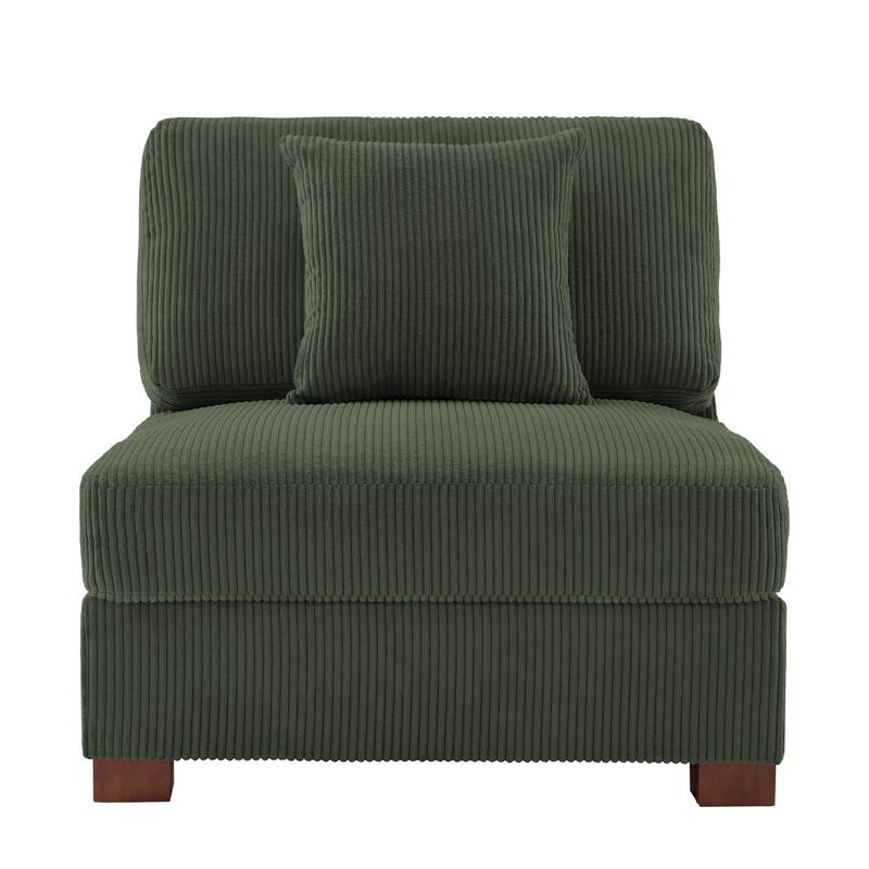 Corduroy Armchair Sofa Corner Chairs With Pillows