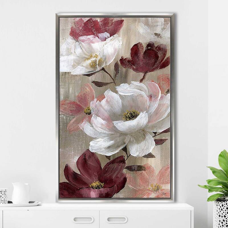 "Transient Garden Reds II" Print on Floating Canvas