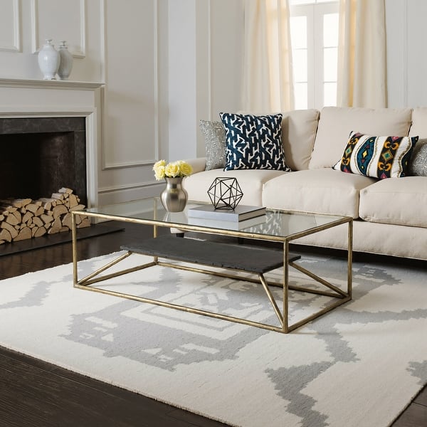 slide 2 of 10, Ranol Coffee Table Brass Brass