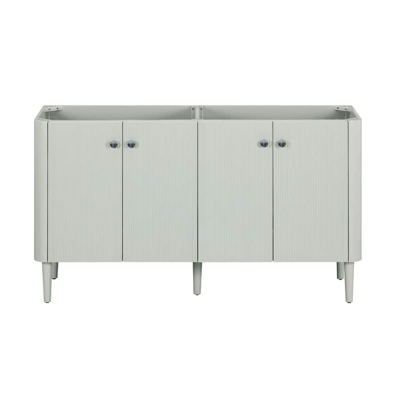 Haley Bathroom Vanity Only in Soft Sage with Dual Mount Option - 60"W x 21.5"D x 34"H