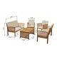 preview thumbnail 2 of 13, Carolina Outdoor 6-Seater Conversation Set by Christopher Knight Home