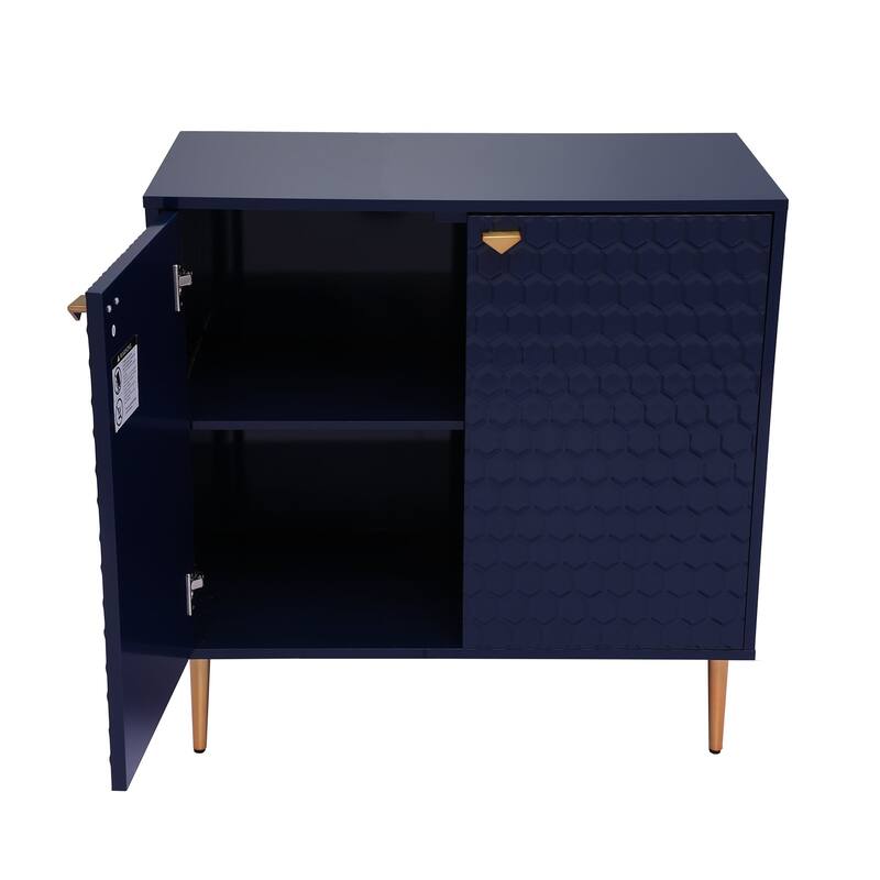 2 Door Blue Locker Accent Cabinet